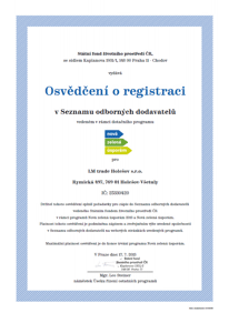 Osvědčení NZU 2014